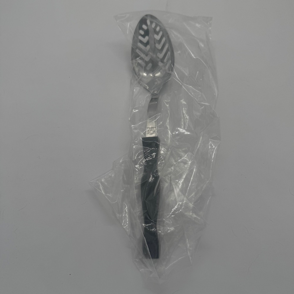 Cutco No. 1713 Slotted Serving Spoon Black Handle Stainless Steel Made in USA